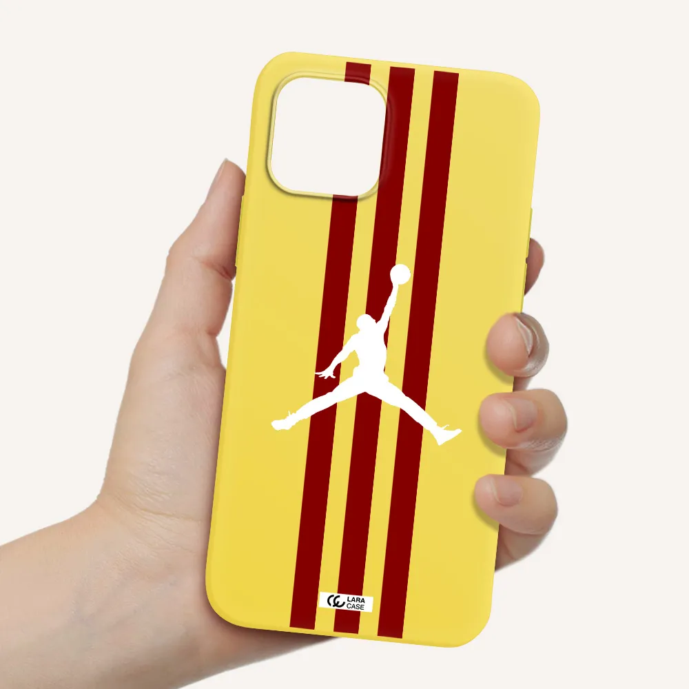 Jordan Icon Apple iPhone 12 mini Silicone canary yellow Case