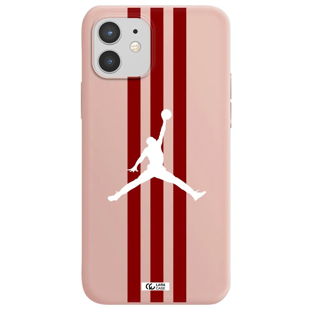 Jordan Icon Apple iPhone 12 mini Silicone pastel pink Case