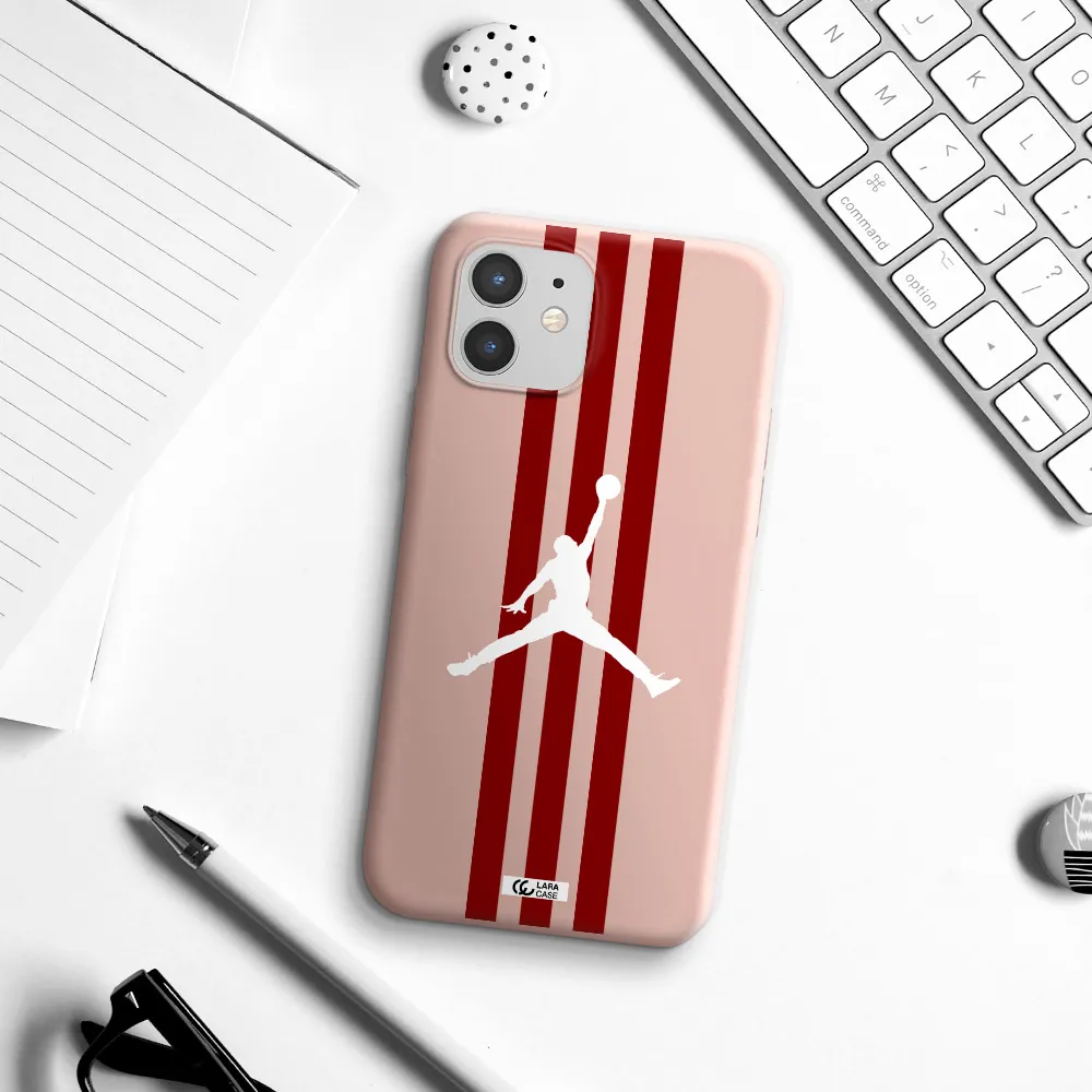 Jordan Icon Apple iPhone 12 mini Silicone pastel pink Case