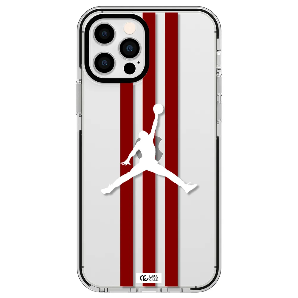 Jordan Icon Apple iPhone 12 pro impact black border Case