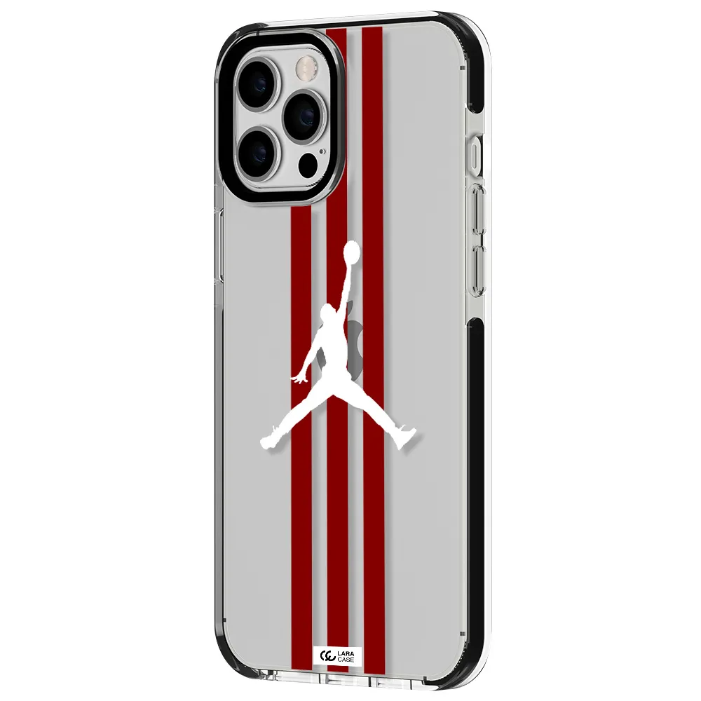 Jordan Icon Apple iPhone 12 pro max impact black border Case