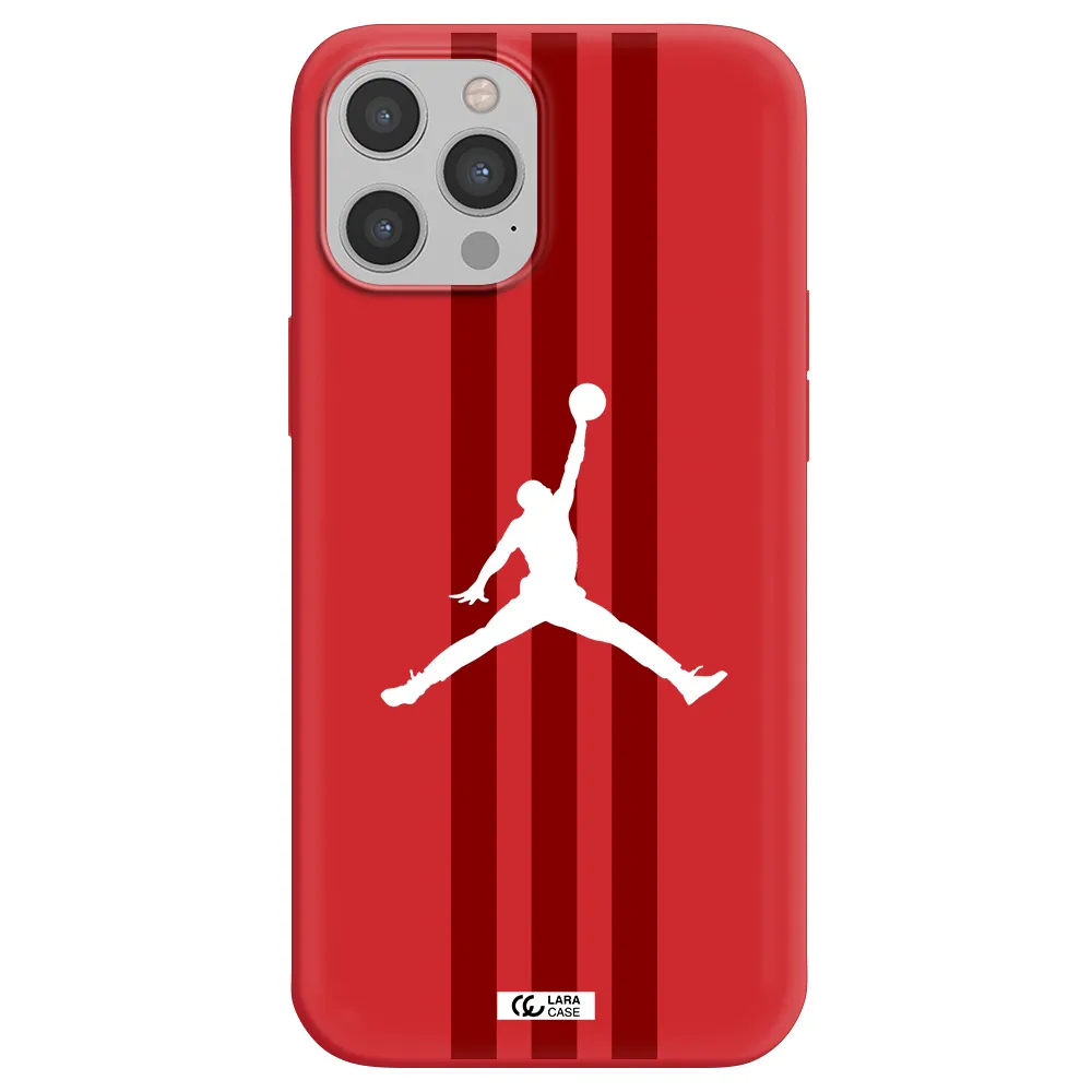 Jordan Icon Apple iPhone 12 pro max Silicone Imperial Red Case