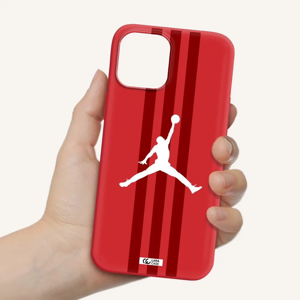 Jordan Icon Apple iPhone 12 pro max Silicone Imperial Red Case