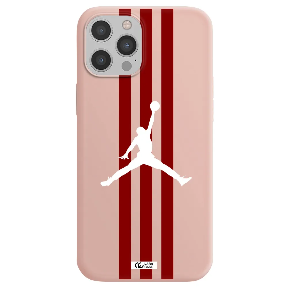 Jordan Icon Apple iPhone 12 pro max Silicone pastel pink Case