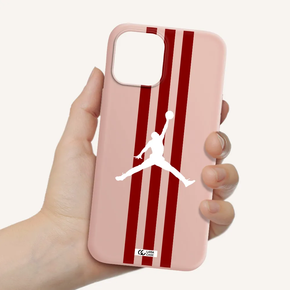 Jordan Icon Apple iPhone 12 pro max Silicone pastel pink Case