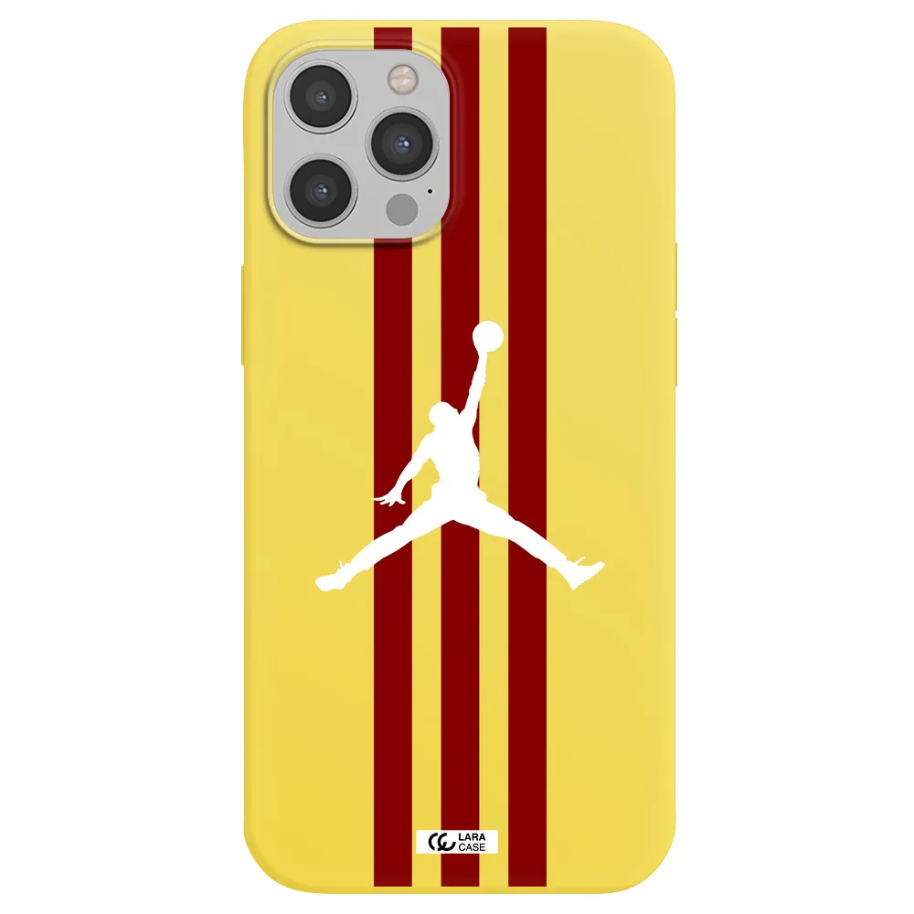 Jordan Icon Apple iPhone 12 pro Silicone canary yellow Case