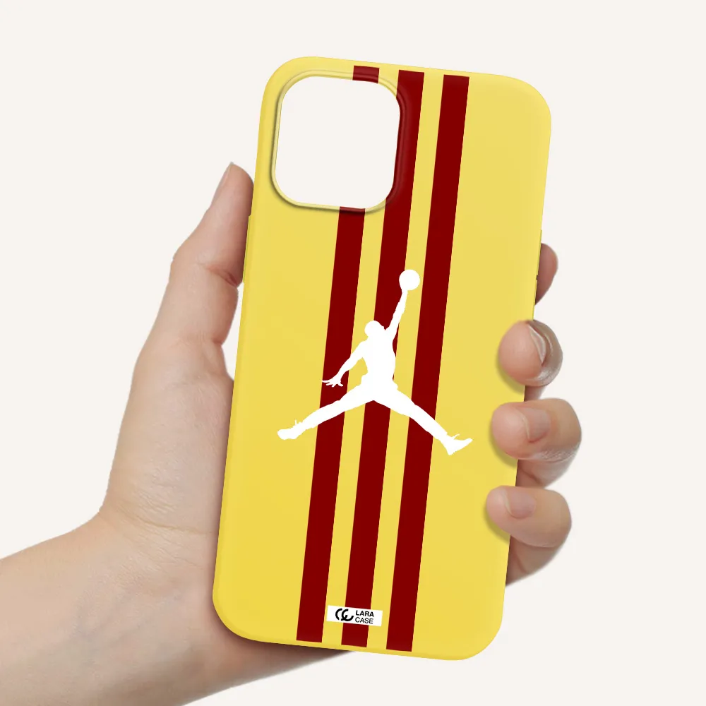 Jordan Icon Apple iPhone 12 pro Silicone canary yellow Case
