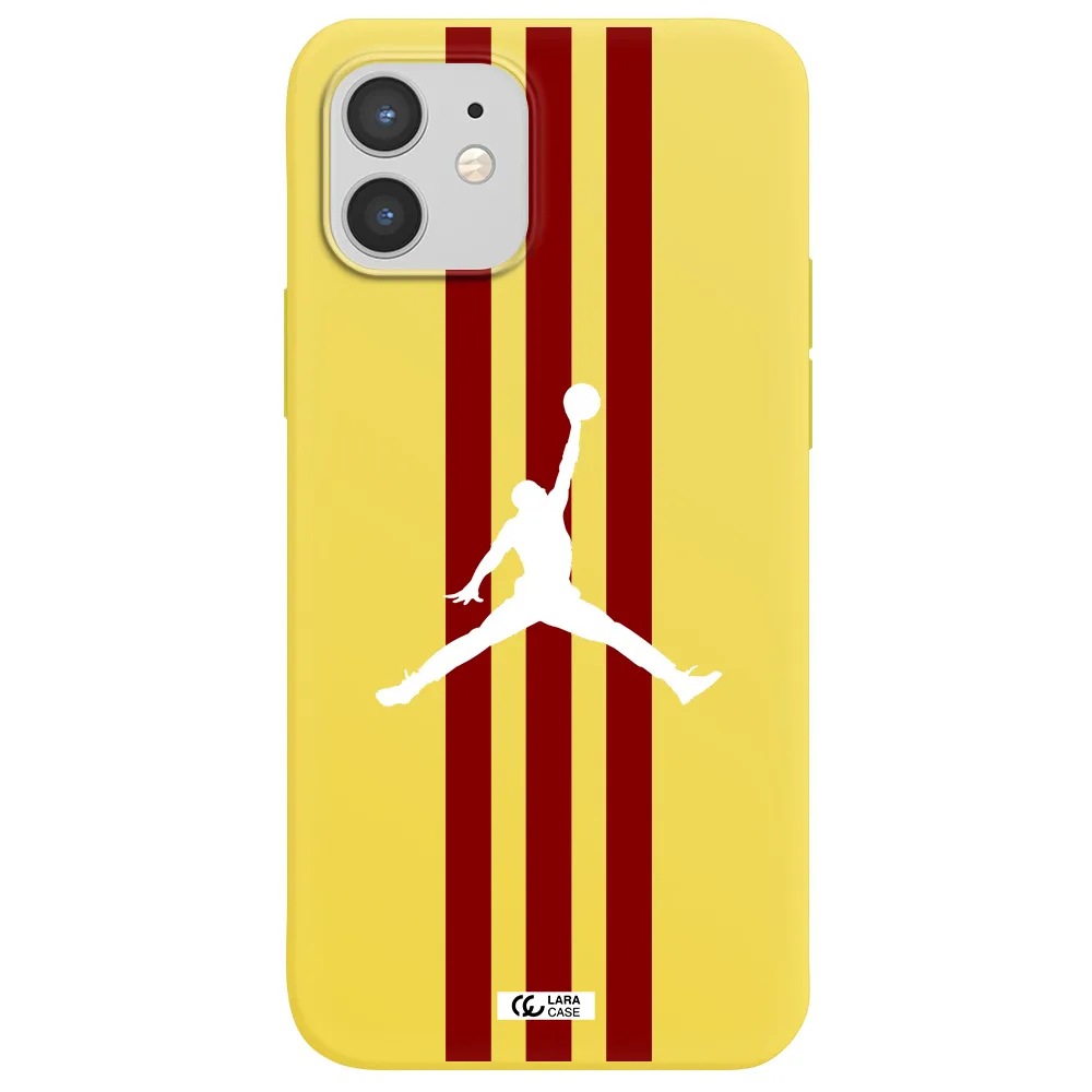 Jordan Icon Apple iPhone 12 Silicone canary yellow Case