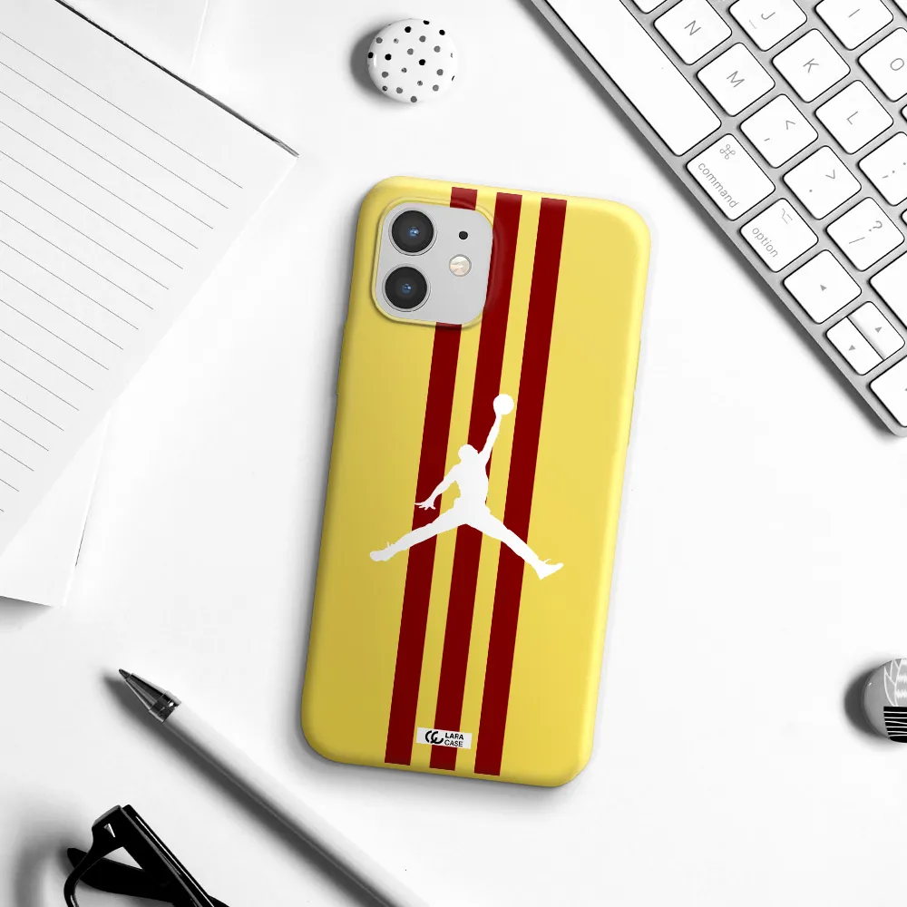 Jordan Icon Apple iPhone 12 Silicone canary yellow Case