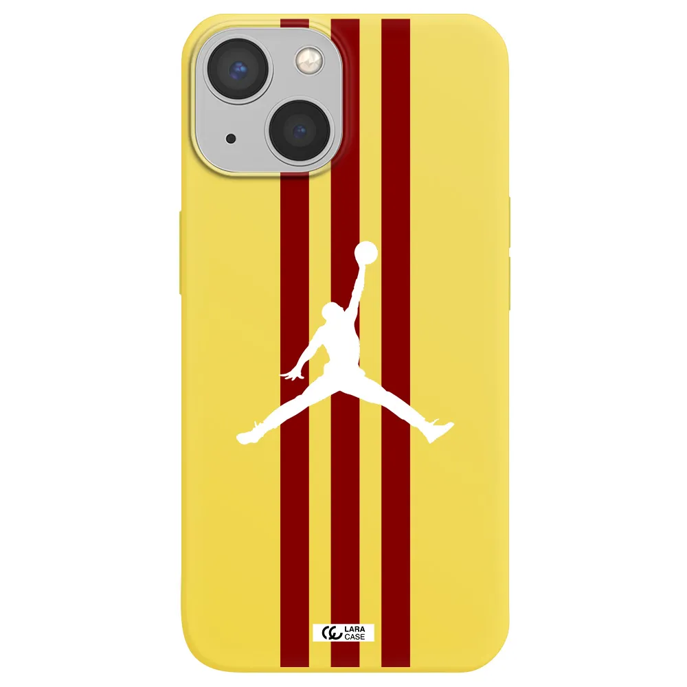 Jordan Icon Apple iPhone 13 mini Silicone canary yellow Case