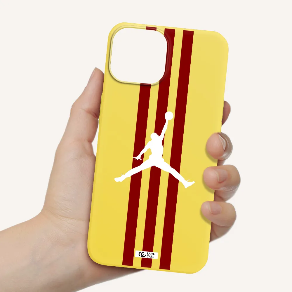 Jordan Icon Apple iPhone 13 mini Silicone canary yellow Case