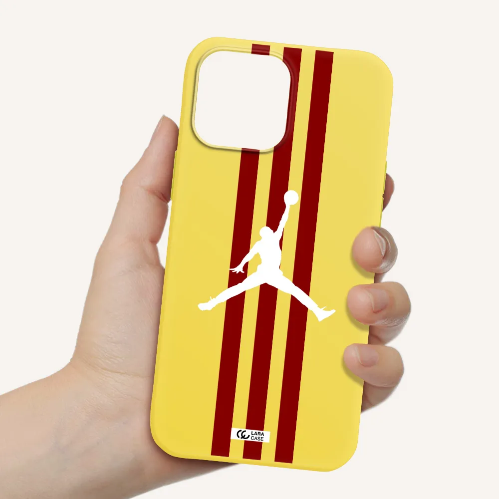 Jordan Icon Apple iPhone 13 Pro Max Silicone canary yellow Case