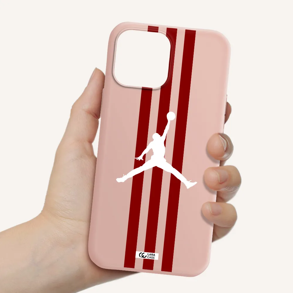 Jordan Icon Apple iPhone 13 Pro Max Silicone pastel pink Case