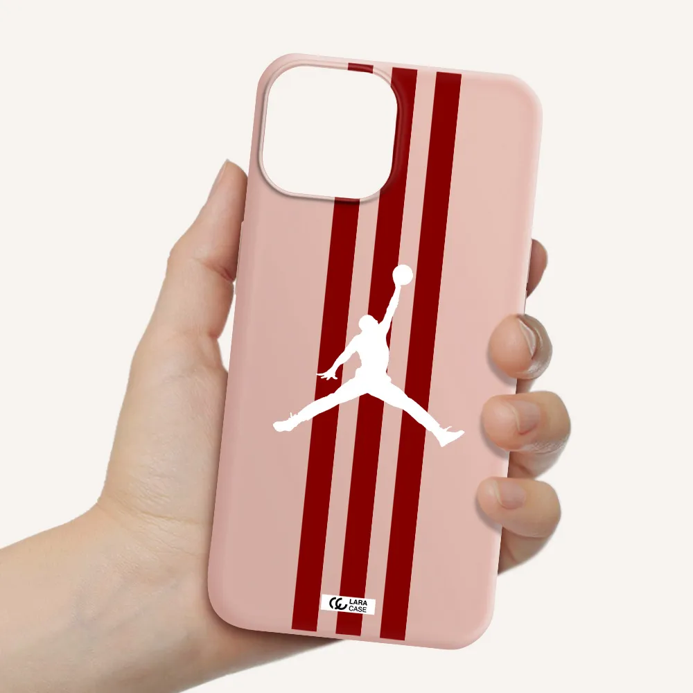 Jordan Icon Apple iPhone 13 Silicone pastel pink Case