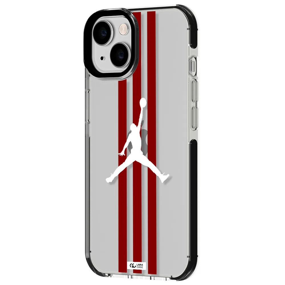 Jordan Icon Apple iPhone 14 impact black border Case
