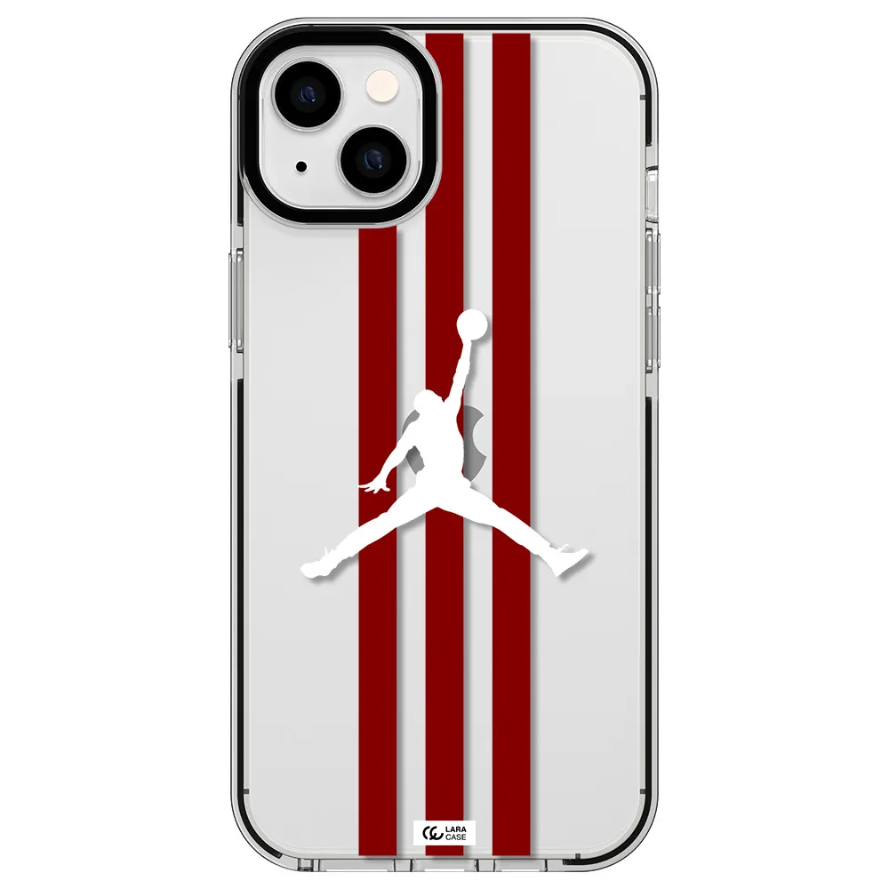 Jordan Icon Apple iPhone 14 plus impact black border Case