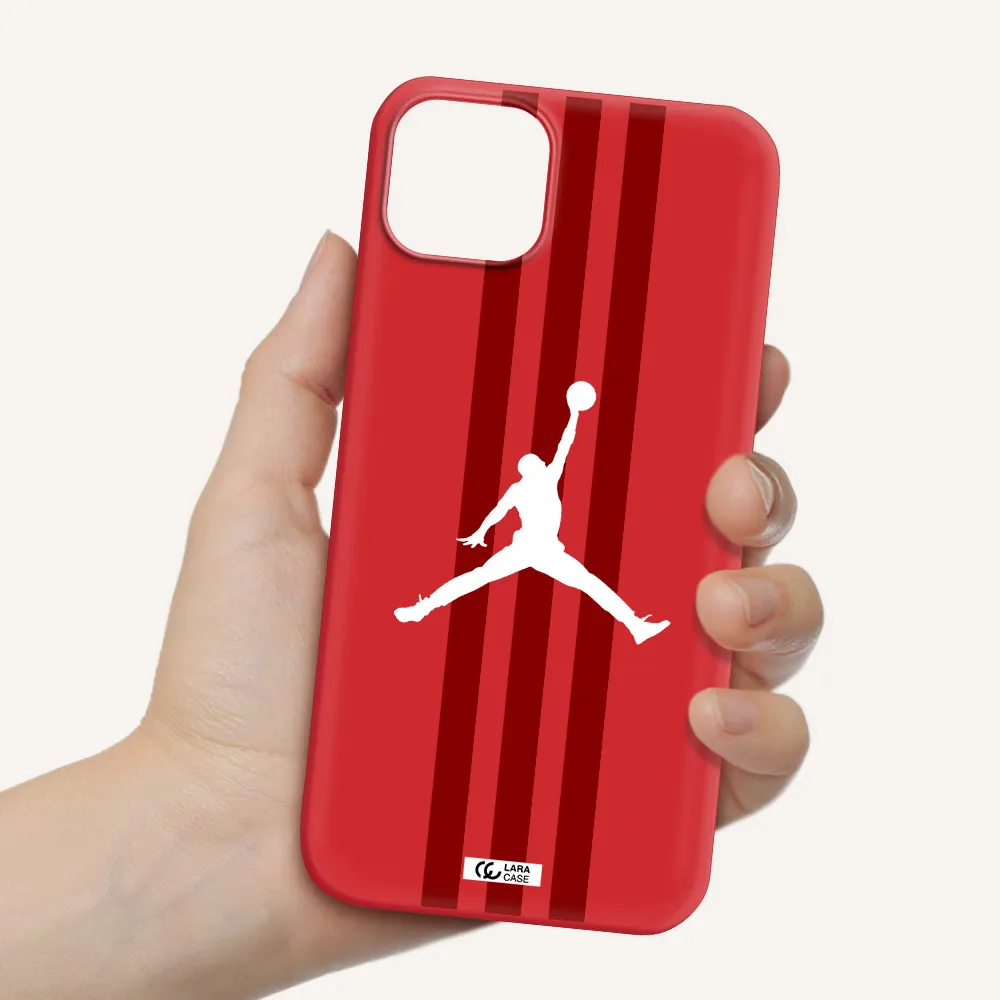 Jordan Icon Apple iPhone 14 plus Silicone Imperial Red Case