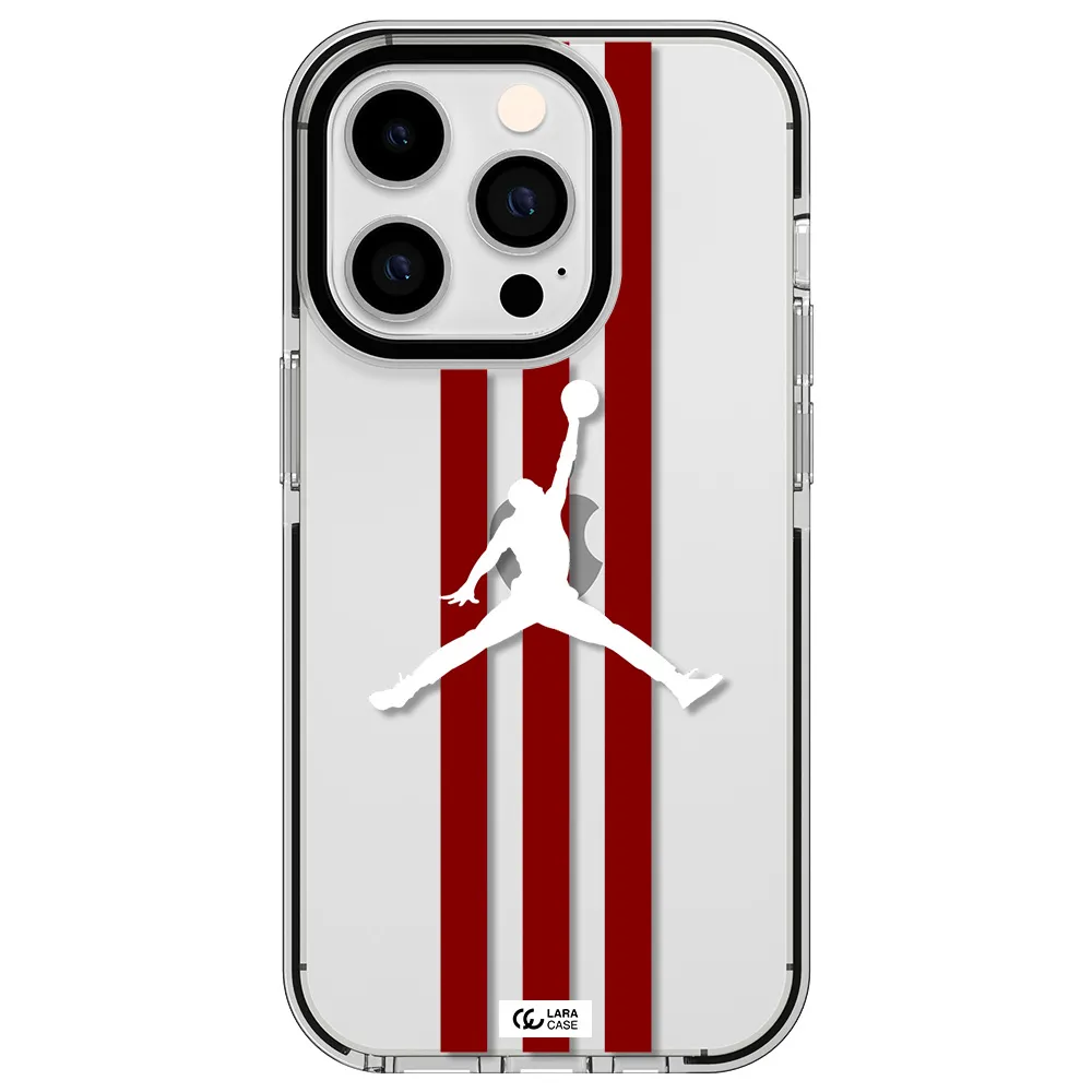 Jordan Icon Apple iPhone 14 pro impact black border Case