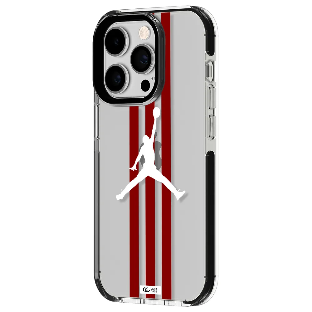 Jordan Icon Apple iPhone 14 pro impact black border Case