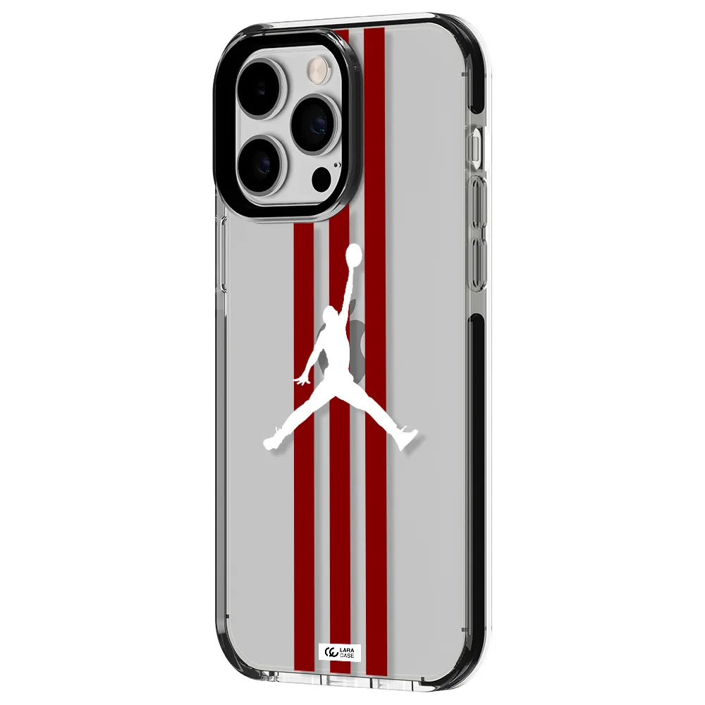 Jordan Icon Apple iPhone 14 pro max impact black border Case