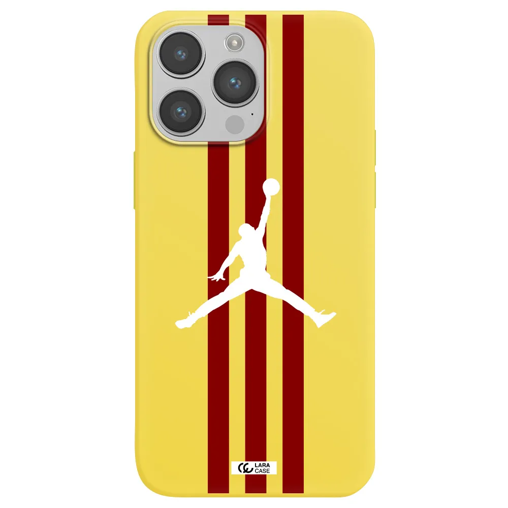 Jordan Icon Apple iPhone 14 pro max Silicone canary yellow Case