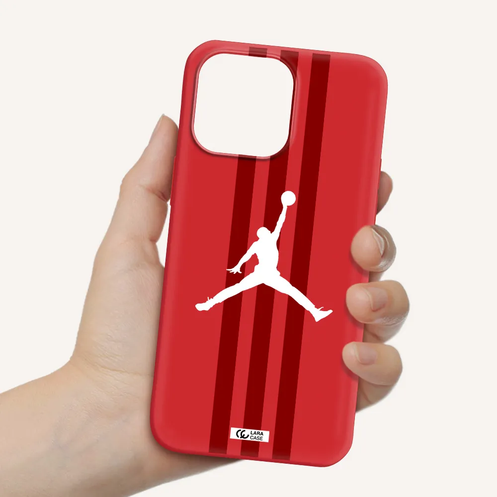 Jordan Icon Apple iPhone 14 pro max Silicone Imperial Red Case