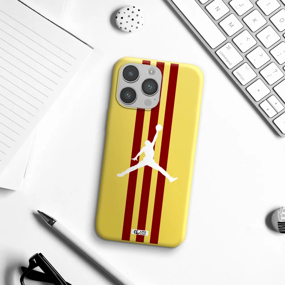 Jordan Icon Apple iPhone 14 pro Silicone canary yellow Case