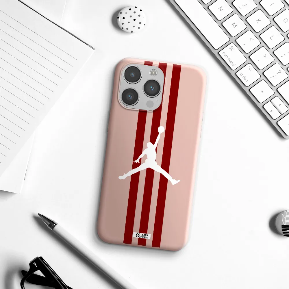 Jordan Icon Apple iPhone 14 pro Silicone pastel pink Case