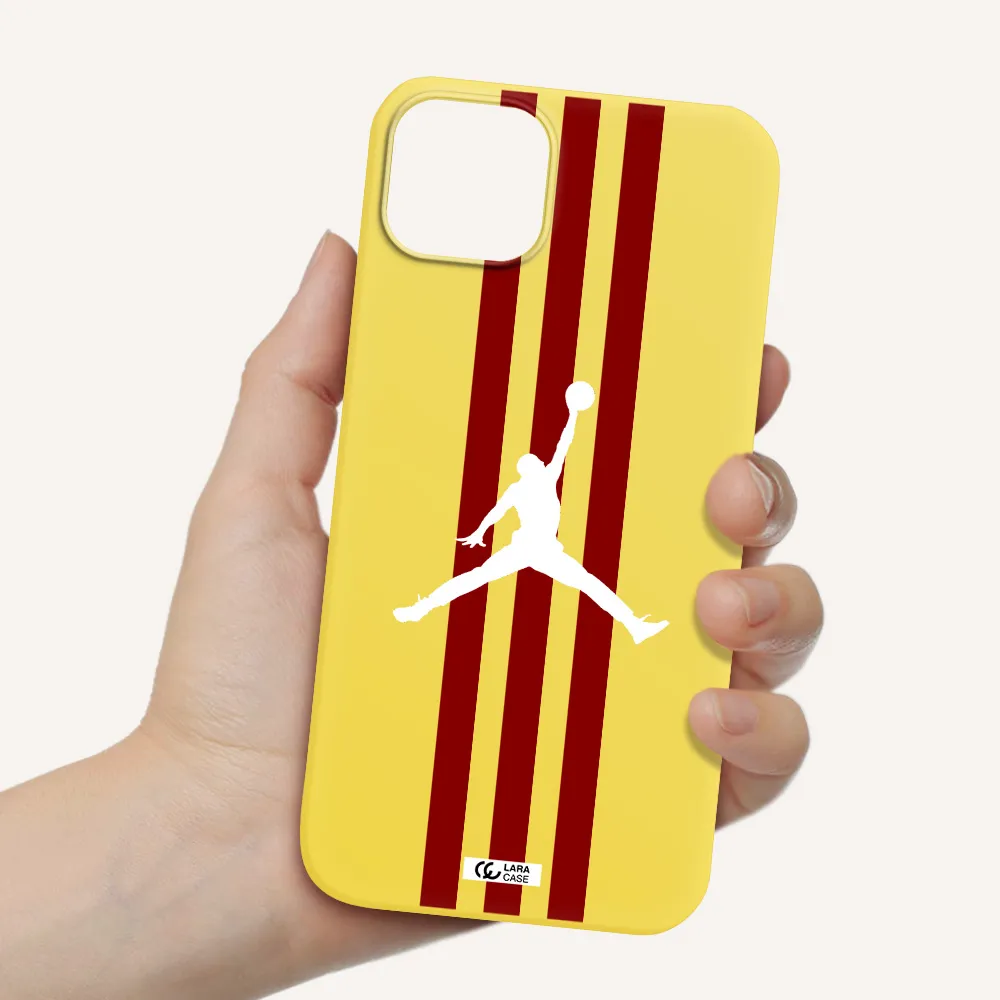 Jordan Icon Apple iPhone 14 Silicone canary yellow Case