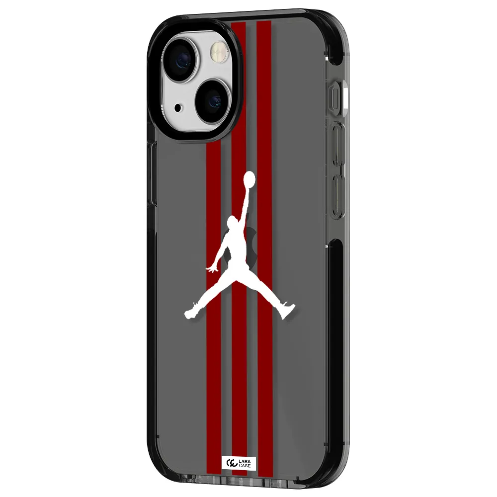 Jordan Icon Apple iPhone 15 impact Smoke Black Case