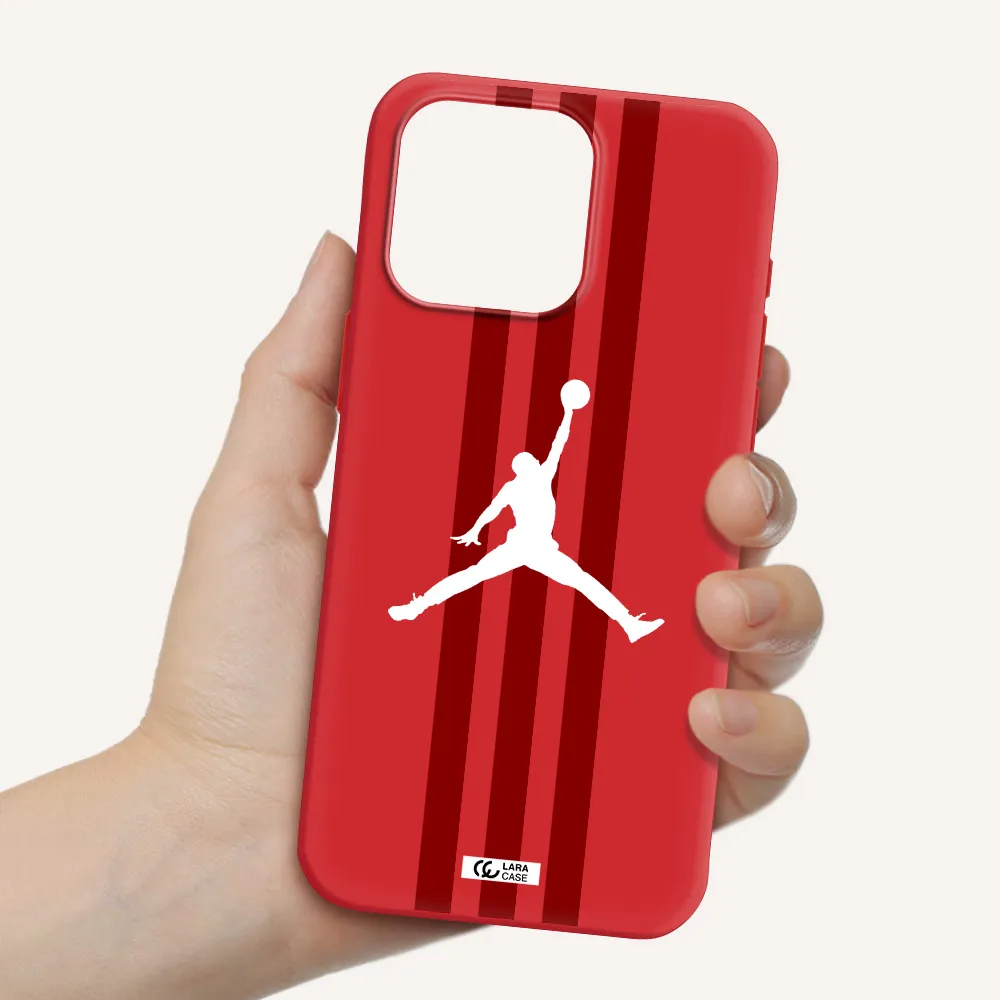 Jordan Icon Apple Iphone 15 Pro Max Silicone Imperial Red Case