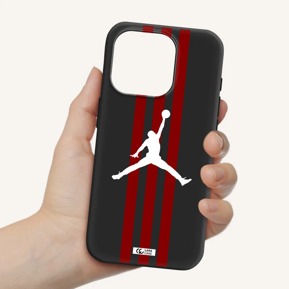 Jordan Icon Apple Iphone 15 Pro Silicone Black Case