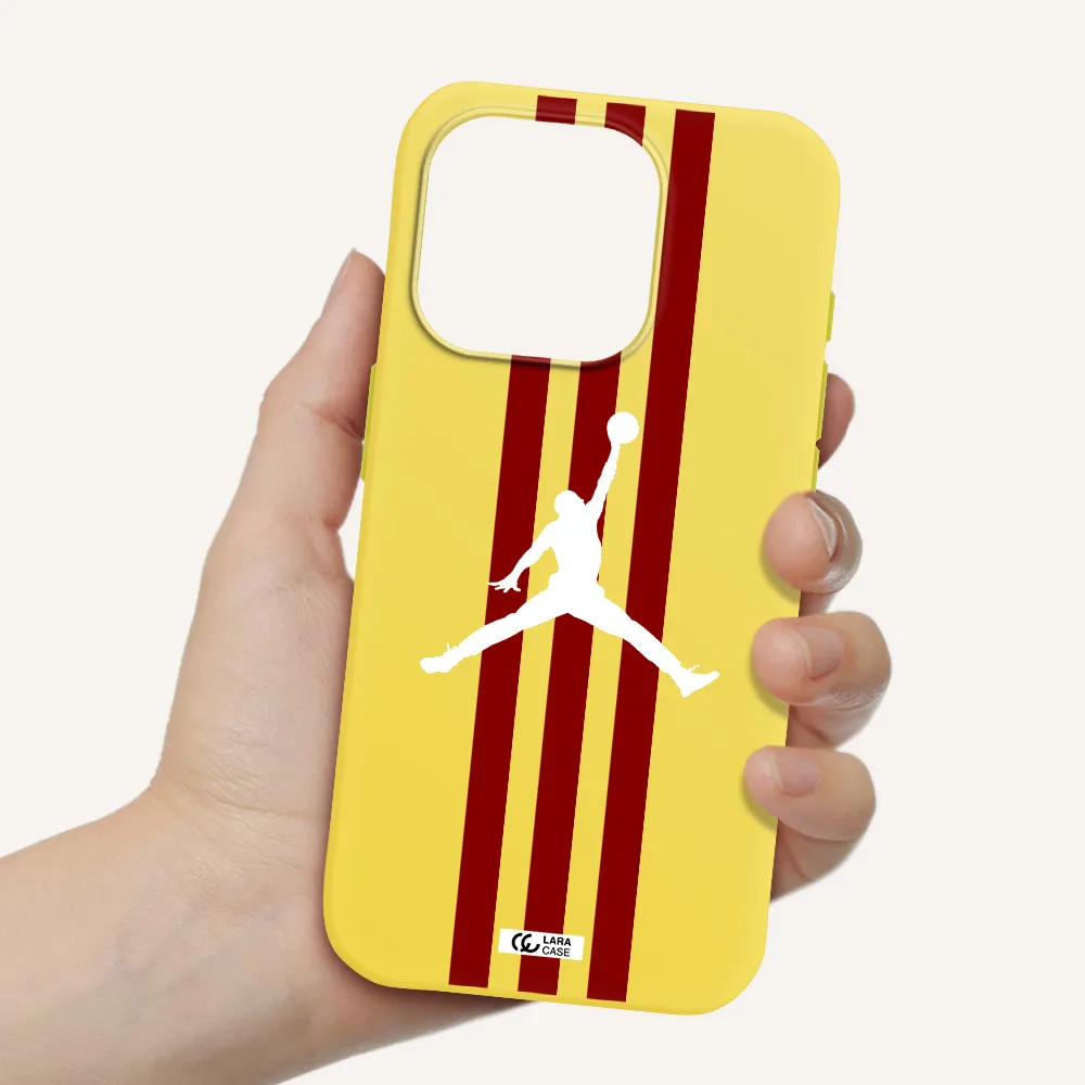 Jordan Icon Apple Iphone 15 Pro Silicone Canary Yellow Case