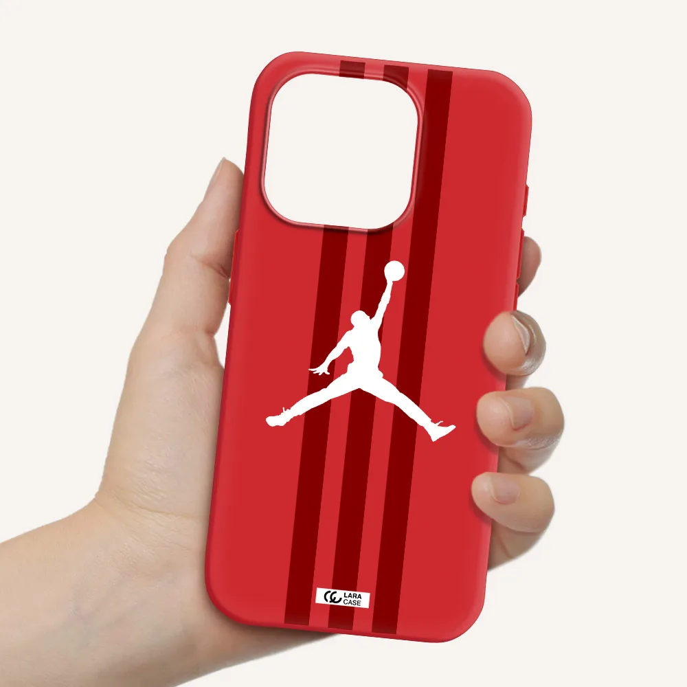 Jordan Icon Apple Iphone 15 Pro Silicone Imperial Red Case
