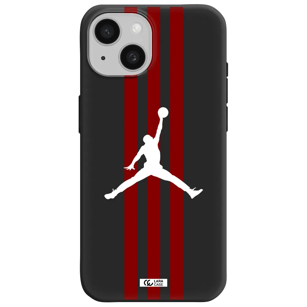Jordan Icon Apple iPhone 15 Silicone black Case