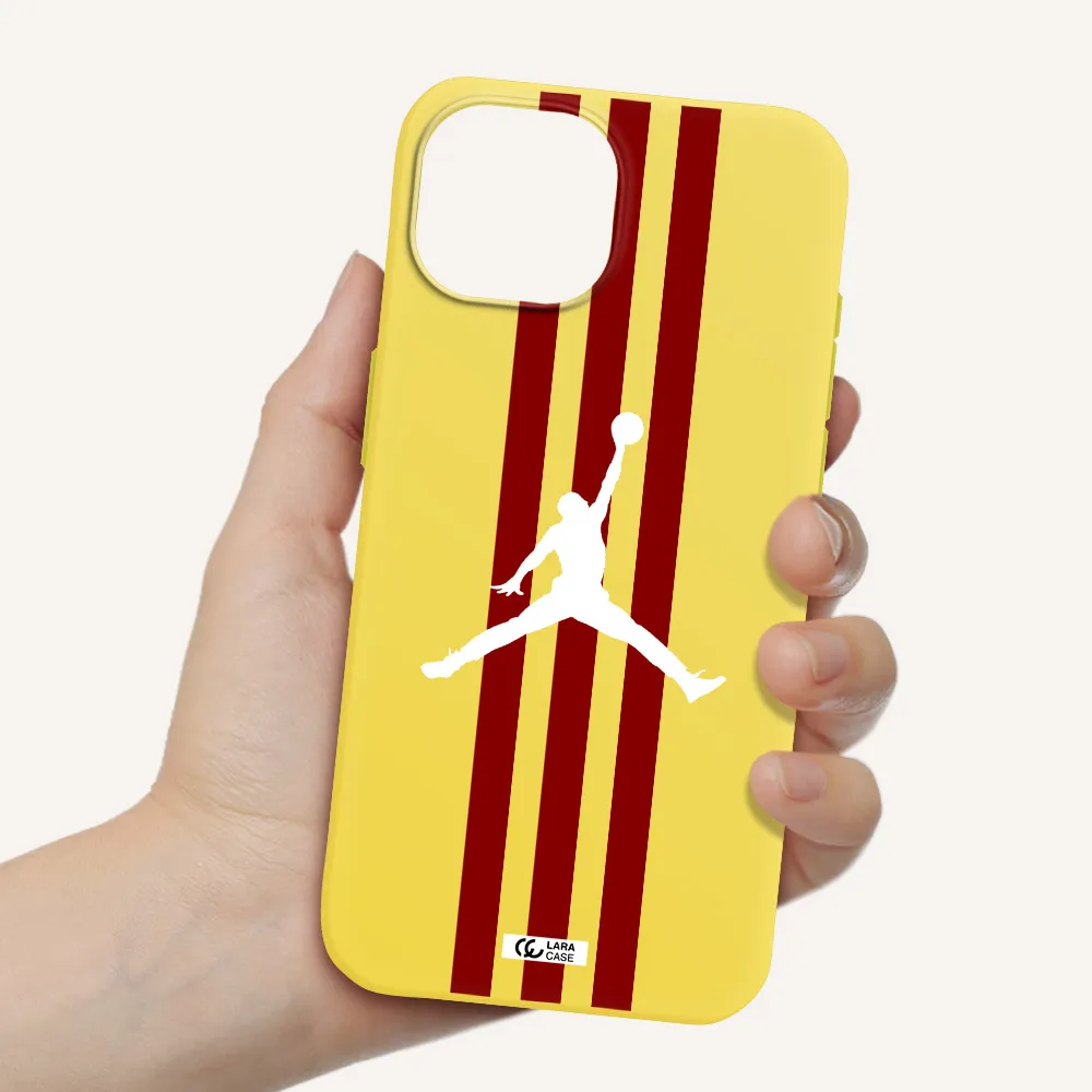 Jordan Icon Apple iPhone 15 Silicone canary yellow Case