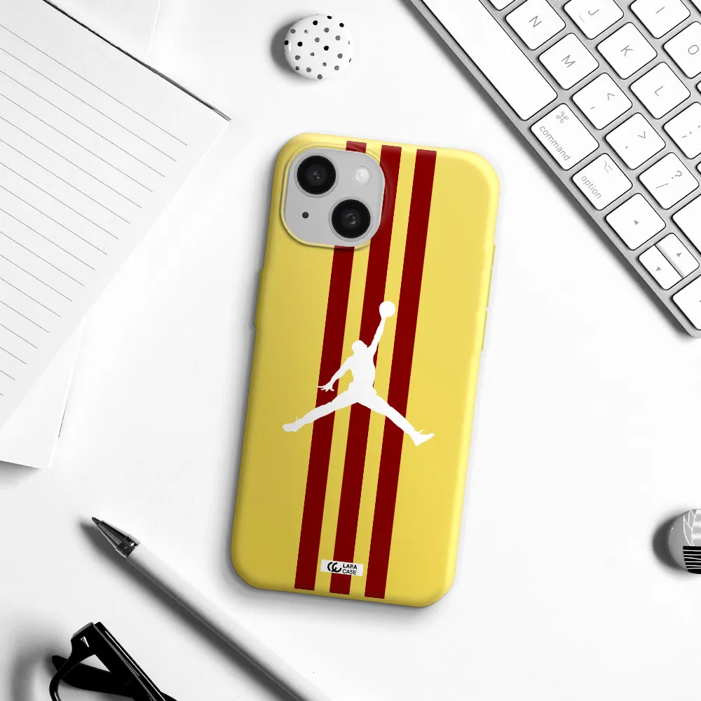 Jordan Icon Apple iPhone 15 Silicone canary yellow Case