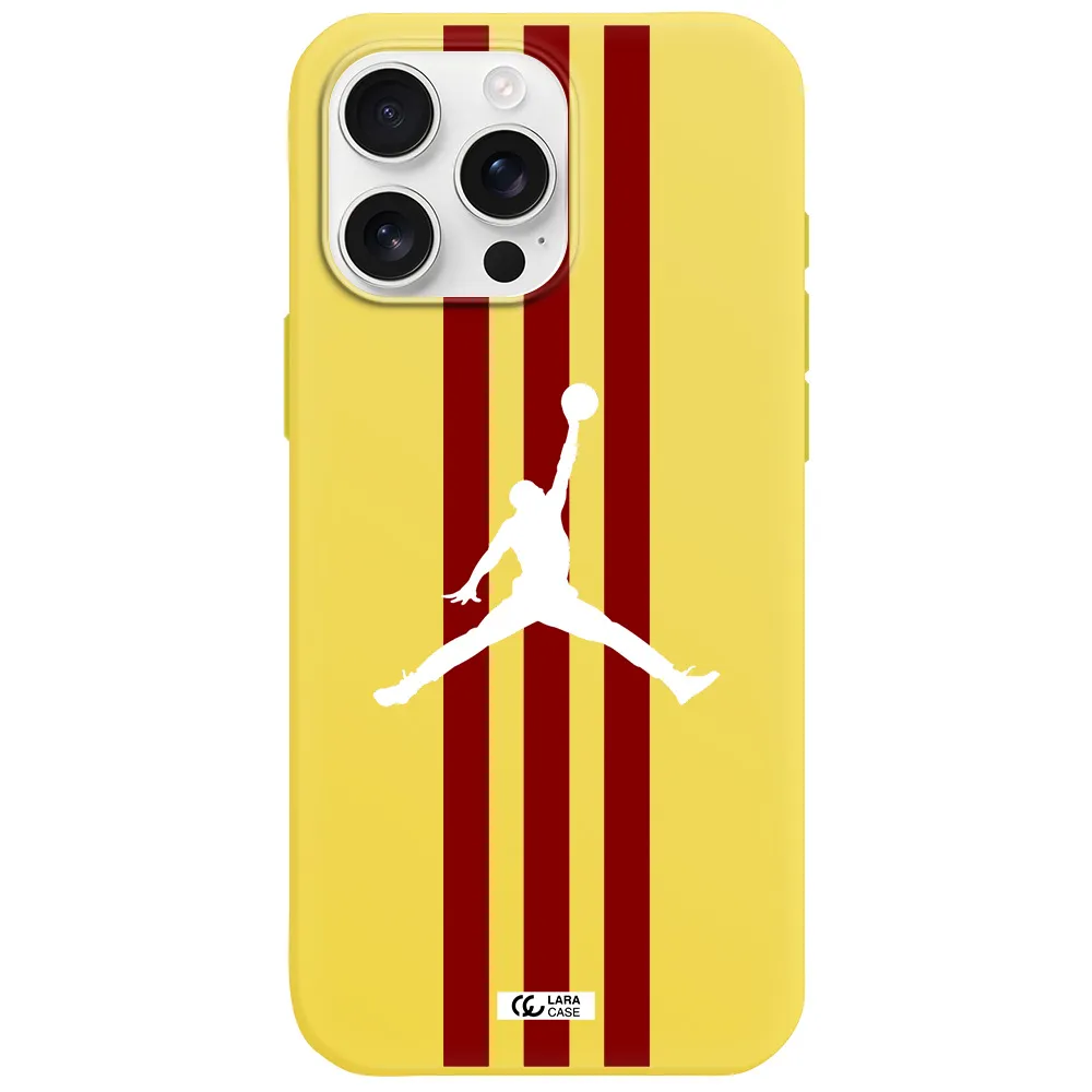 Jordan Icon Apple Iphone 16 Pro Max Silicone Canary Yellow Case