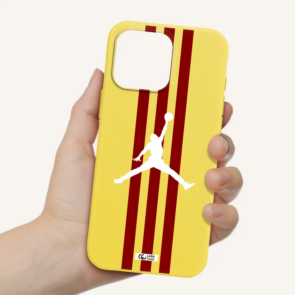 Jordan Icon Apple Iphone 16 Pro Max Silicone Canary Yellow Case
