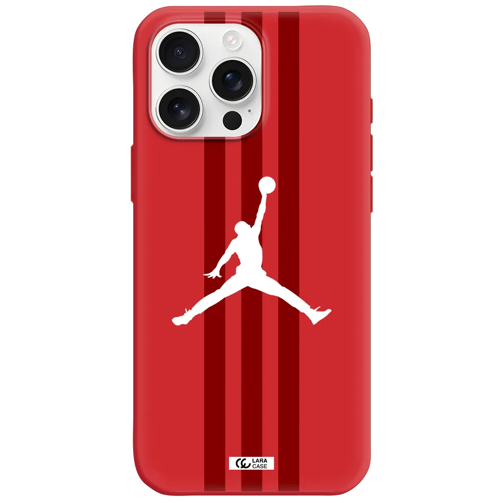 Jordan Icon Apple Iphone 16 Pro Max Silicone Imperial Red Case