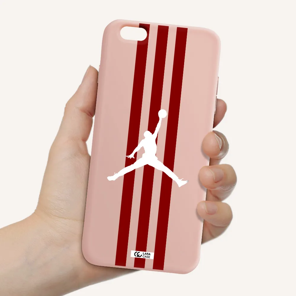 Jordan Icon Apple iPhone 6 plus Silicone pastel pink Case