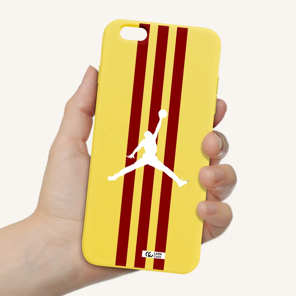 Jordan Icon Apple iPhone 6 s plus Silicone canary yellow Case