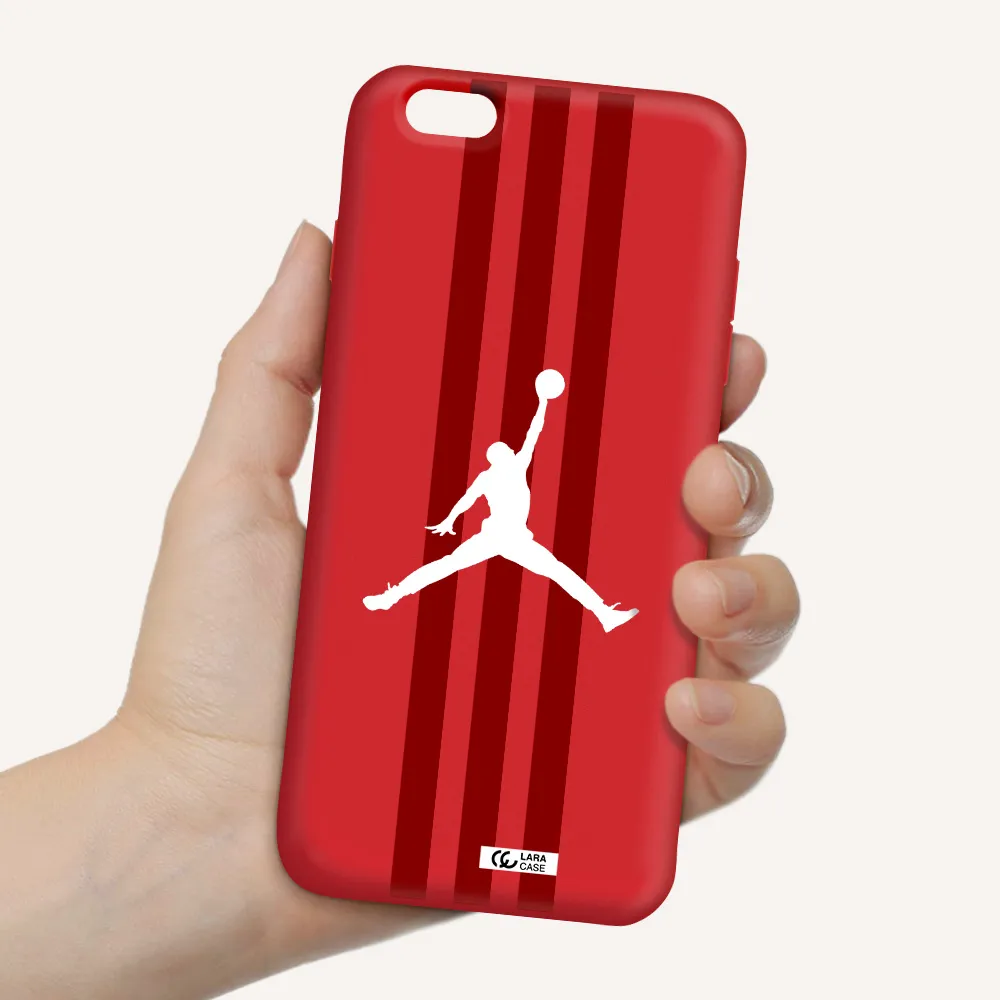 Jordan Icon Apple iPhone 6 s plus Silicone Imperial Red Case