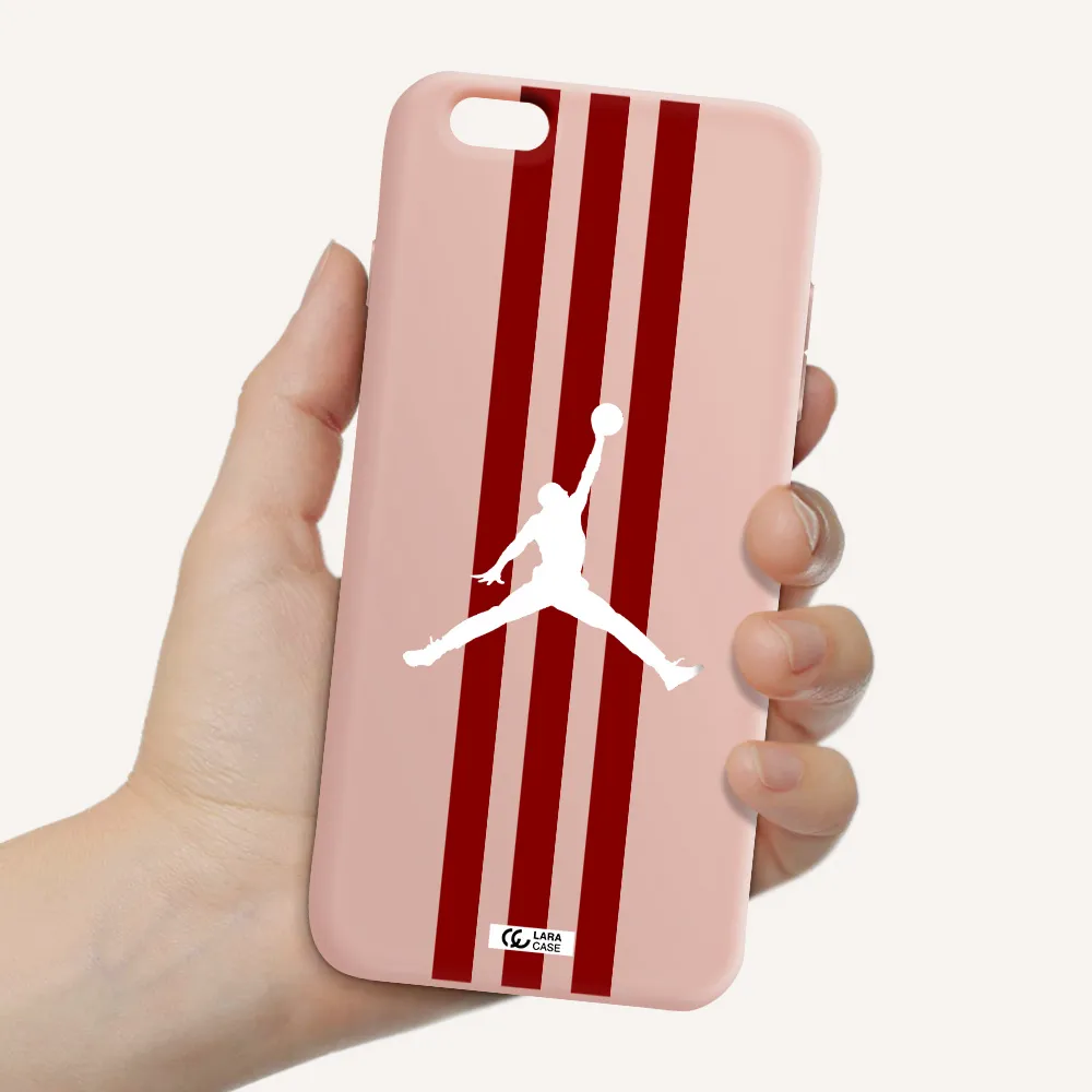 Jordan Icon Apple iPhone 6 s plus Silicone pastel pink Case