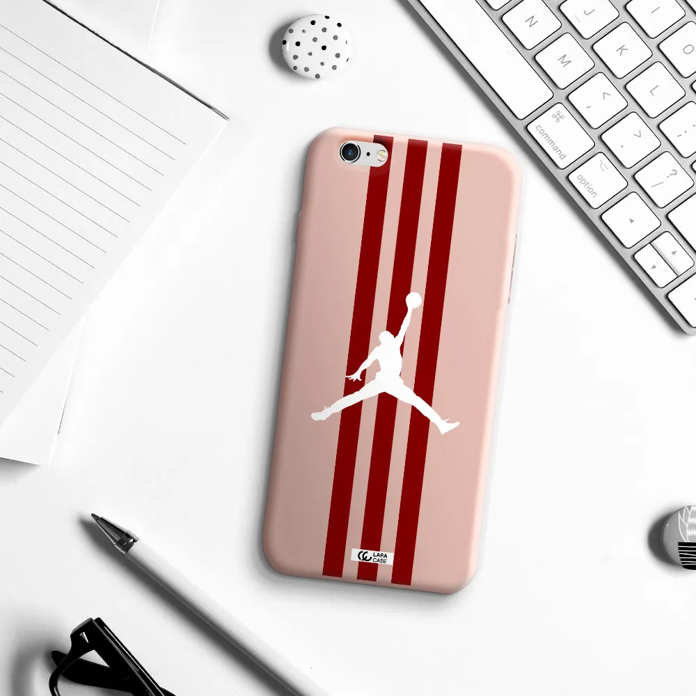 Jordan Icon Apple iPhone 6 s plus Silicone pastel pink Case