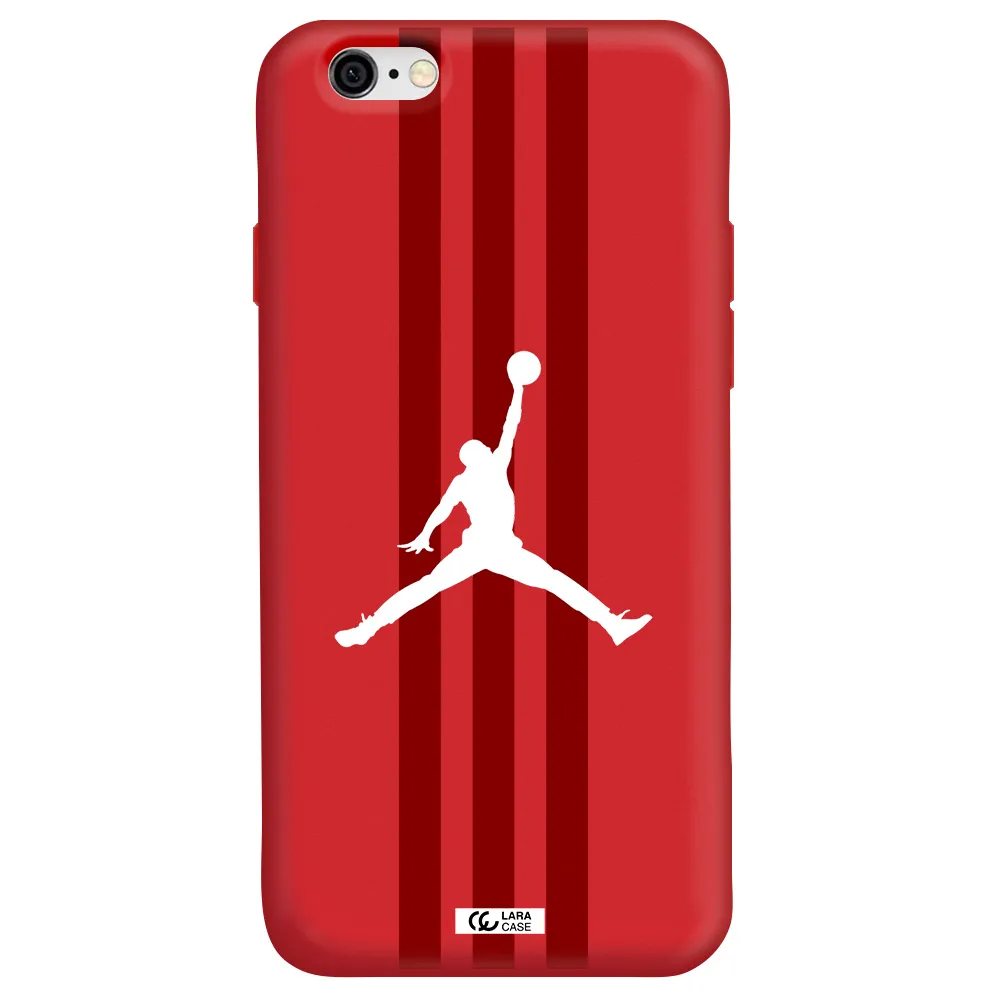Jordan Icon Apple iPhone 6 Silicone Imperial Red Case