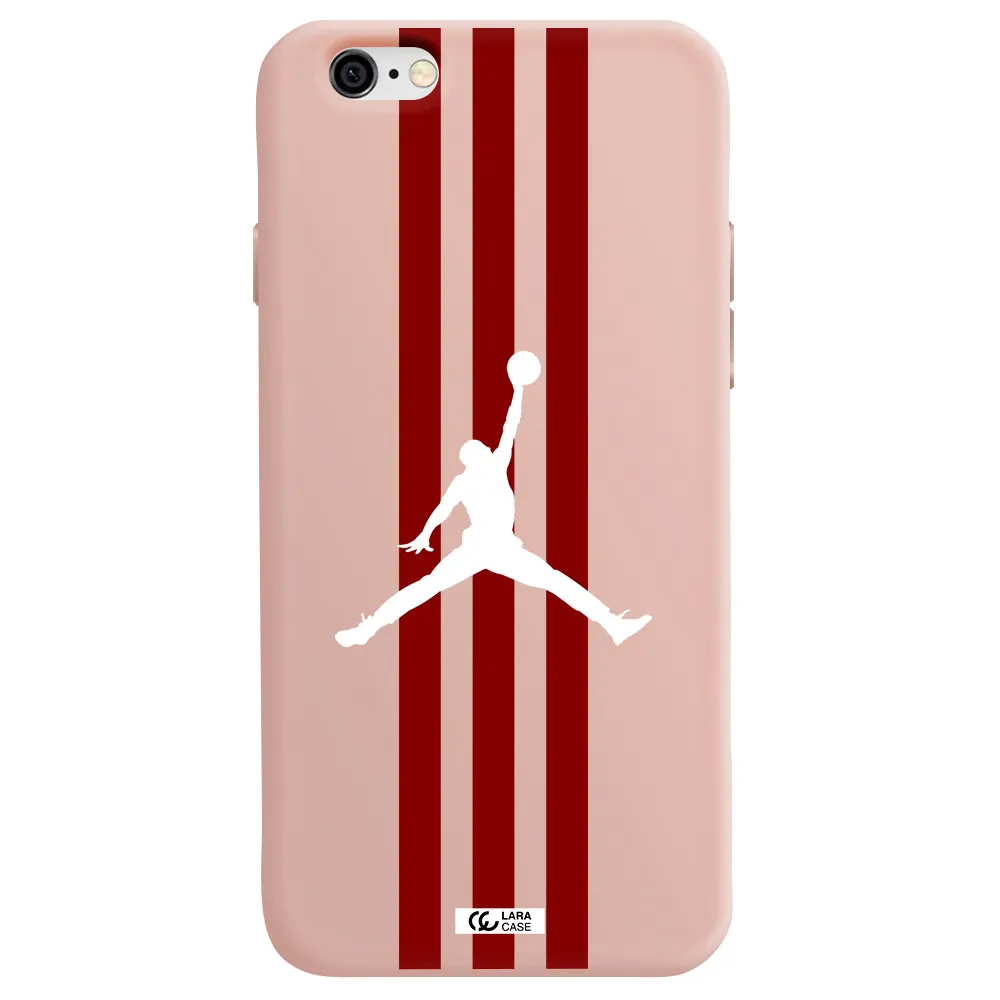 Jordan Icon Apple iPhone 6 Silicone pastel pink Case