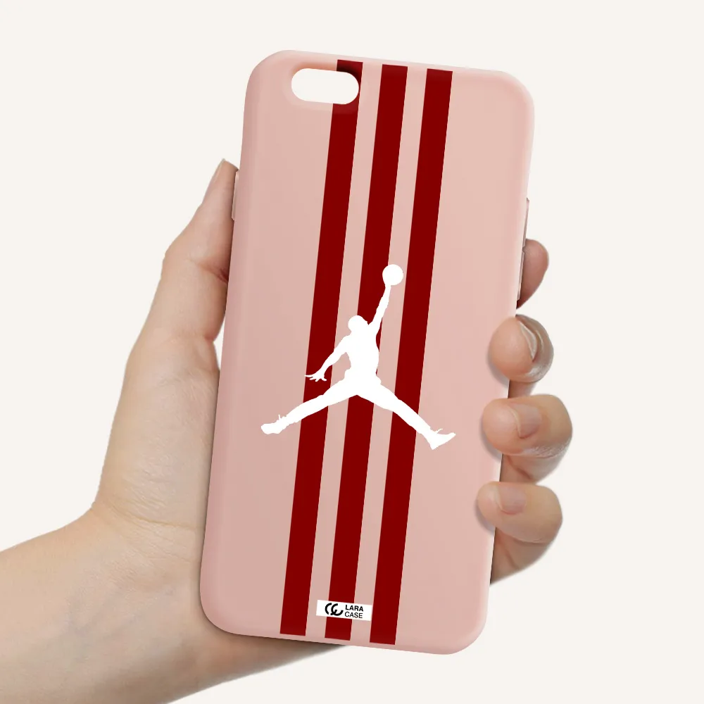Jordan Icon Apple iPhone 6 Silicone pastel pink Case
