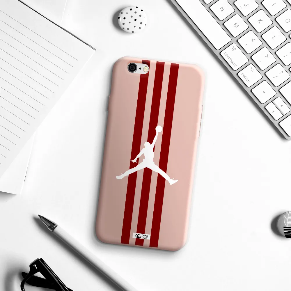 Jordan Icon Apple iPhone 6 Silicone pastel pink Case