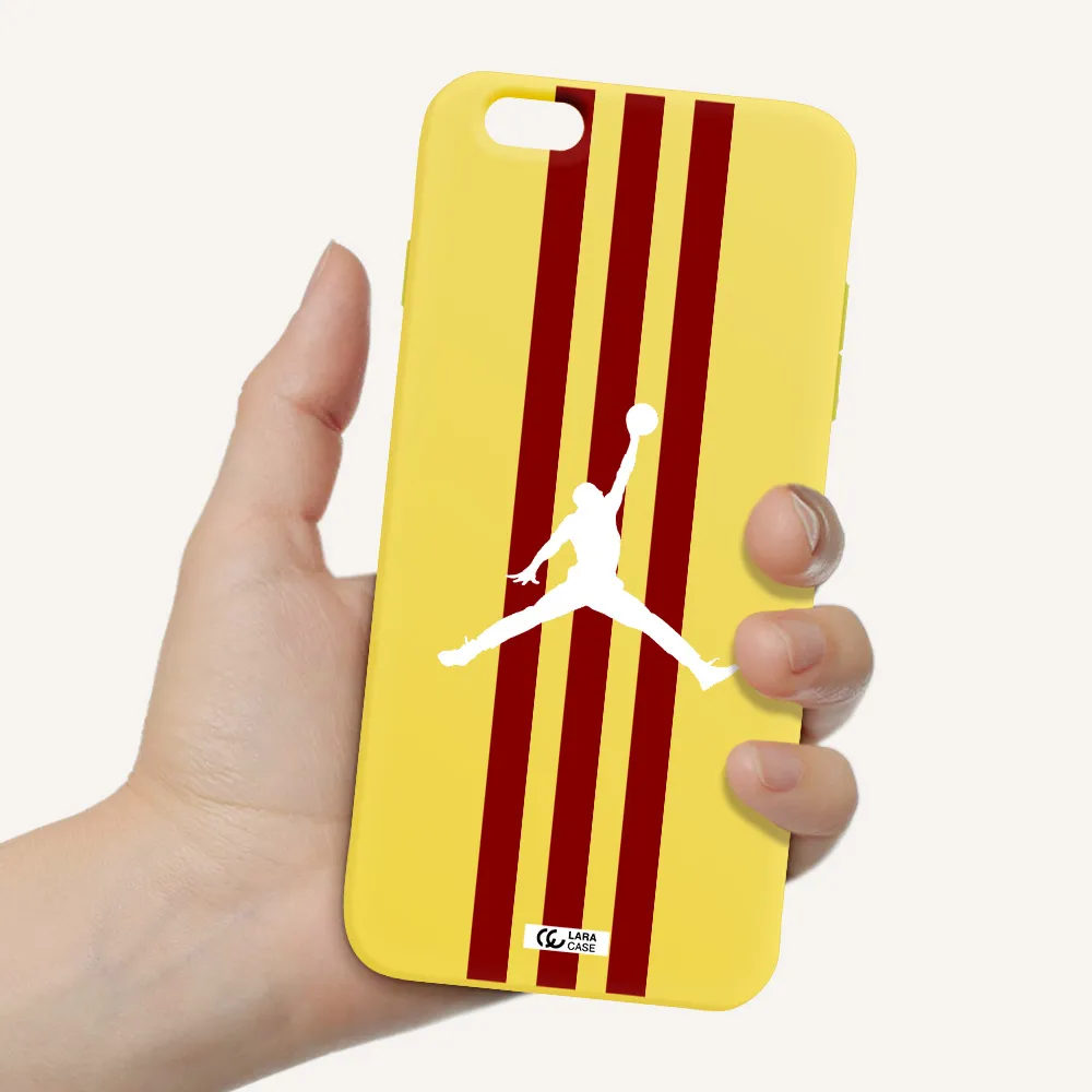 Jordan Icon Apple iPhone 6S Silicone canary yellow Case